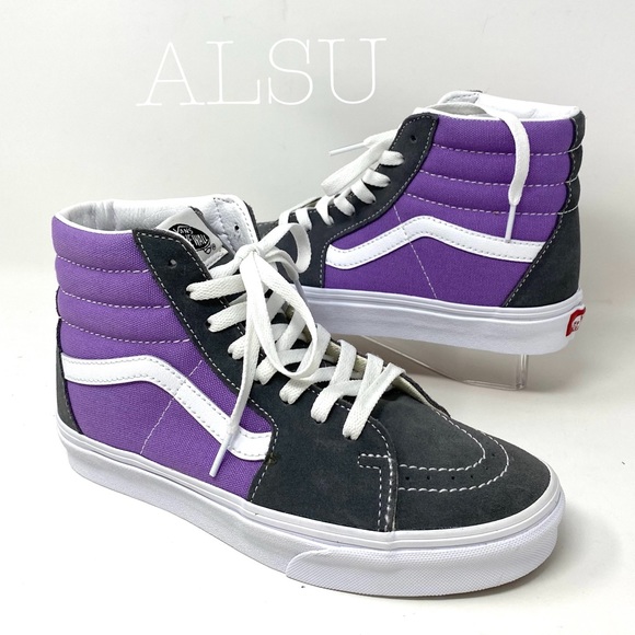 VANS SK8-HI Suede Canvas Retro Sport Lavender Grey - Picture 7 of 9